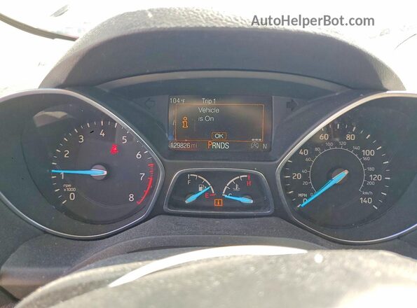 1FMCU0J96JUB62347 2018 FORD ESCAPE Silver Instrument cluster view