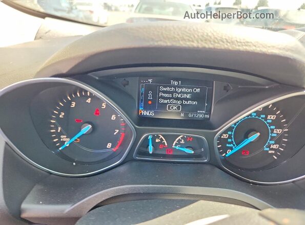 1FMCU0J98GUB01185 2016 FORD ESCAPE Gray Вид щитка приладів