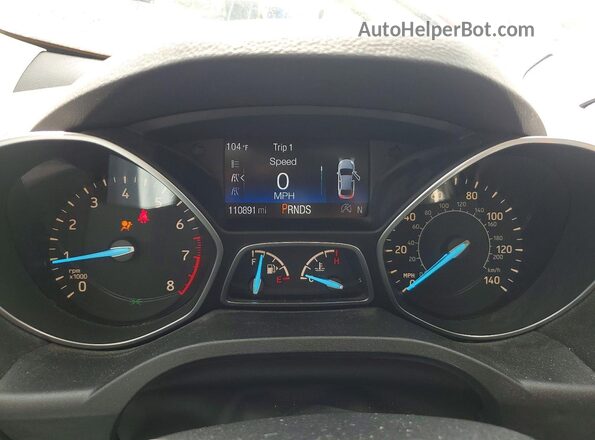 1FMCU0J99HUB42703 2017 FORD ESCAPE Gray Widok zestawu wskaźników