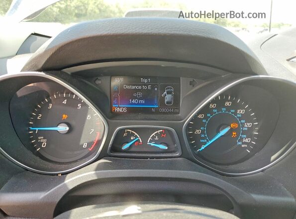 1FMCU0J9XGUB36701 2016 FORD ESCAPE Black Սարքավորումների վահանակի տեսք