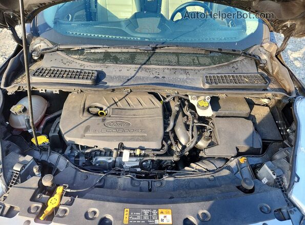 1FMCU0JD0HUE01003 2017 FORD ESCAPE Gray Widok komory silnika