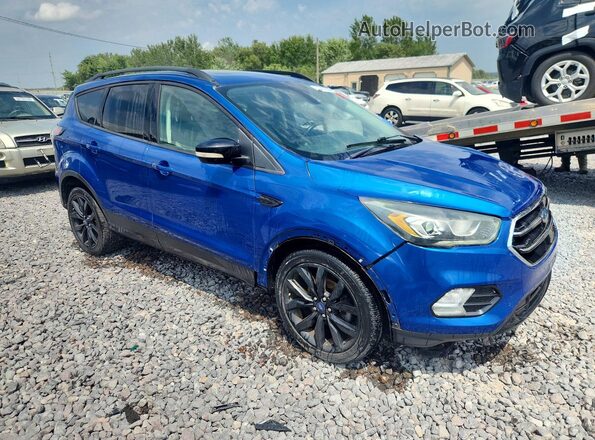 1FMCU0JD4HUA27673 2017 FORD ESCAPE Blue Przód prawy