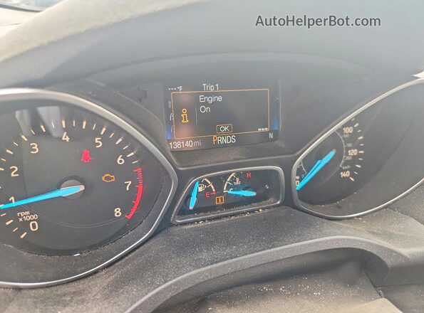 1FMCU0JD4HUA27673 2017 FORD ESCAPE Blue Widok zestawu wskaźników