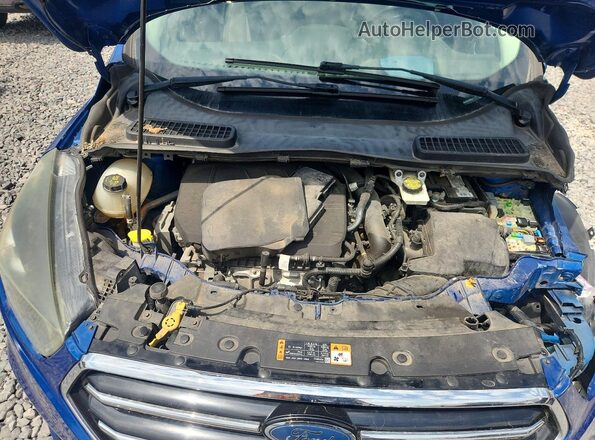 1FMCU0JD4HUA27673 2017 FORD ESCAPE Blue Widok komory silnika