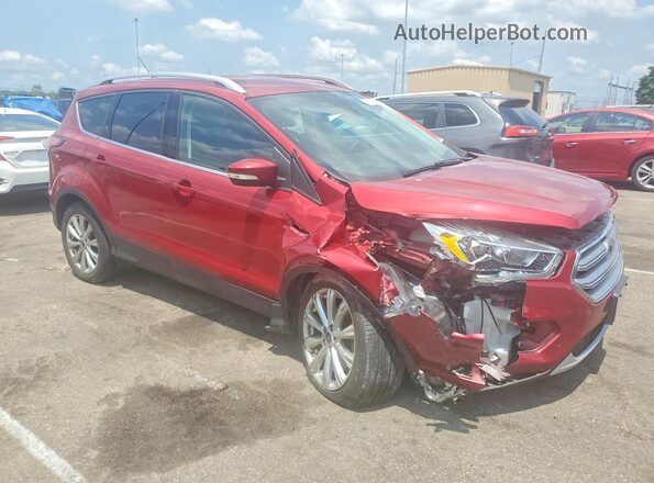 1FMCU0JD4HUA48359 2017 FORD ESCAPE Maroon Przód prawy