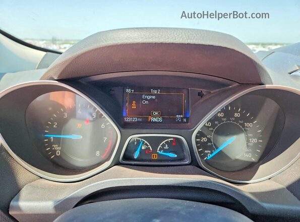 1FMCU0JD6HUC88593 2017 FORD ESCAPE Gray Instrument cluster view