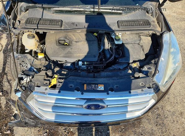 1FMCU0JD8HUE22343 2017 FORD ESCAPE Black Vista del compartimento del motor