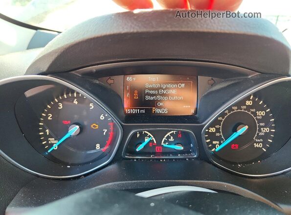 1FMCU0JD8HUE22343 2017 FORD ESCAPE Black Vista del cuadro de instrumentos