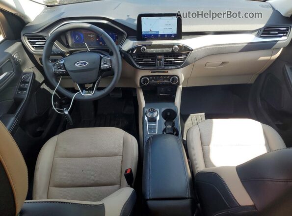 1FMCU0LZ1NUA29062 2022 FORD ESCAPE Silver Widok deski rozdzielczej