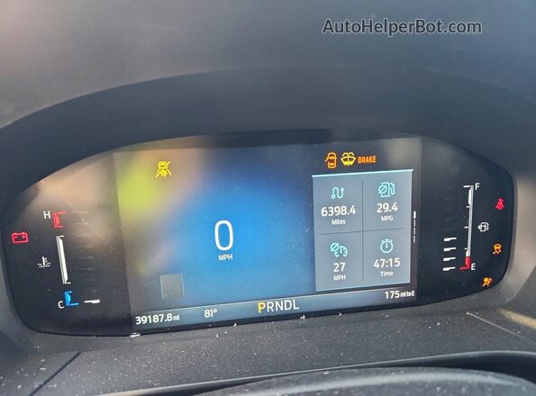 1FMCU0MN3PUB12507 2023 FORD ESCAPE White Вид щитка приладів