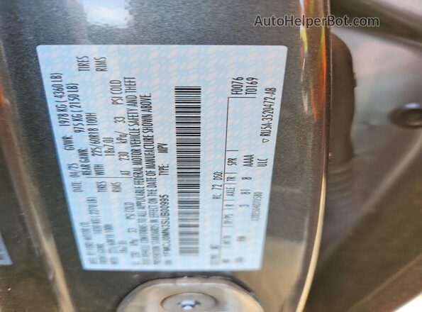 1FMCU0MN3SUB00995 2025 FORD ESCAPE Gray Widok naklejki z numerem VIN
