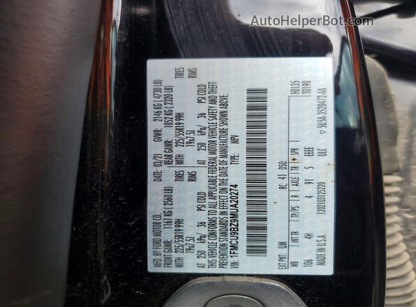 1FMCU9BZ9MUA20274 2021 FORD ESCAPE Black Vista del compartimento del motor