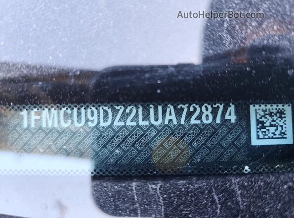 1FMCU9DZ2LUA72874 2020 FORD ESCAPE Gray VIN კოდის სტიკერის ხედი