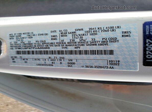 1FMCU9FN7PUA00469 2023 FORD ESCAPE White Engine compartment view