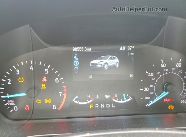 1FMCU9G62LUC08499 2020 FORD ESCAPE Black Вид щитка приладів