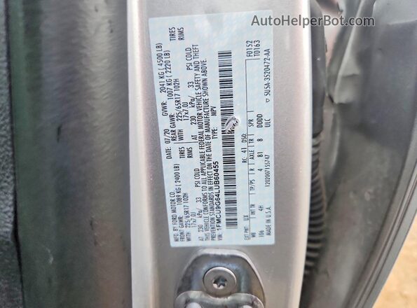 1FMCU9G64LUB60455 2020 FORD ESCAPE Silver Engine compartment view