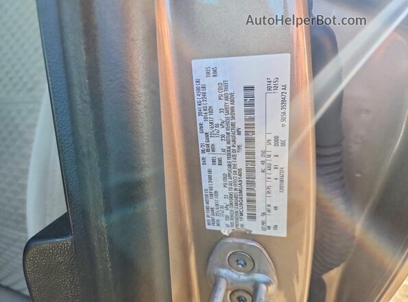 1FMCU9G65MUA91406 2021 FORD ESCAPE Gold VIN კოდის სტიკერის ხედი