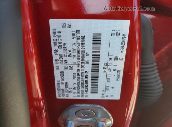 1FMCU9G66MUB30195 2021 FORD ESCAPE Red VIN sticker view