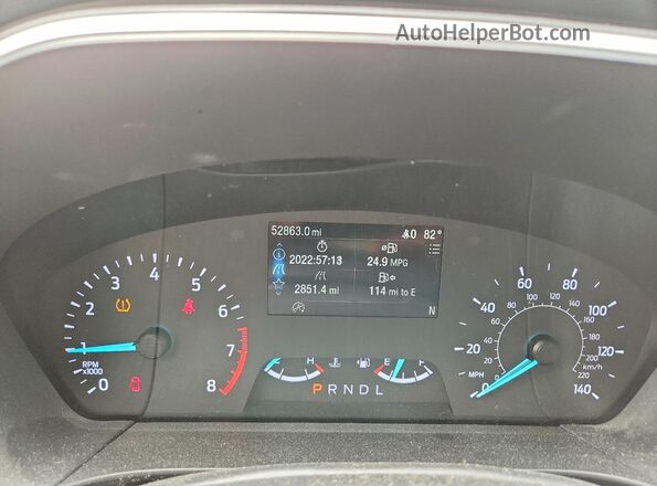 1FMCU9G66NUB94271 2022 FORD ESCAPE Black Вид щитка приладів