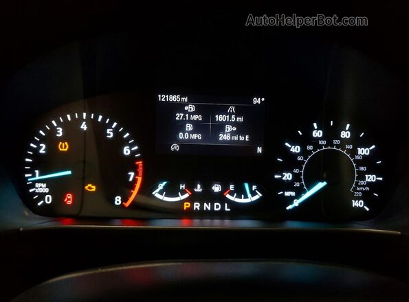 1FMCU9G67LUB80229 2020 FORD ESCAPE White ხელსაწყოთა პანელის ხედი