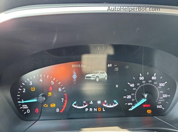 1FMCU9G68LUA73531 2020 FORD ESCAPE Silver Instrument cluster view