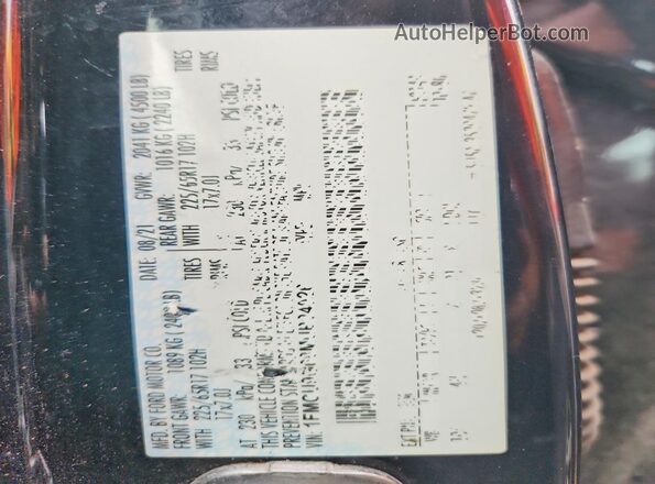 1FMCU9G68MUB24026 2021 FORD ESCAPE Black VIN sticker view