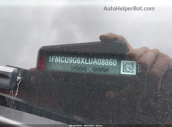 1FMCU9G6XLUA08860 2020 FORD ESCAPE Red Vista del compartimento del motor