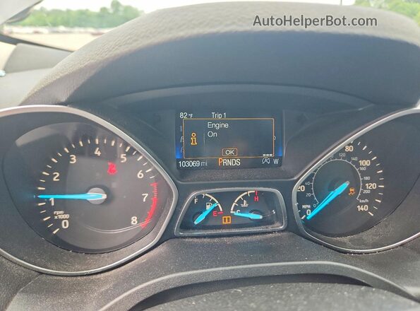 1FMCU9G91HUD37271 2017 FORD ESCAPE Gray Instrument cluster view