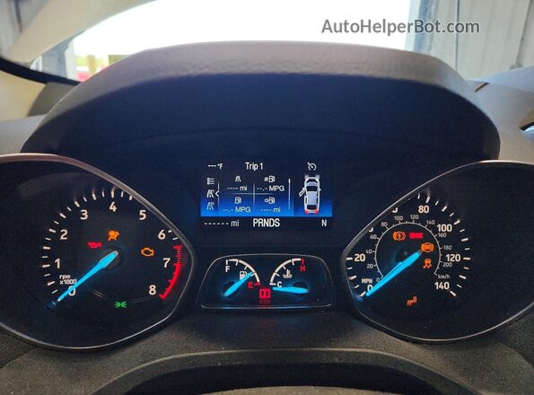 1FMCU9G91HUD50344 2017 FORD ESCAPE Серебряный Вид щитка приборов