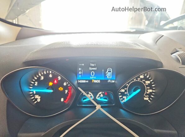 1FMCU9G94HUE52270 2017 FORD ESCAPE Black Widok zestawu wskaźników