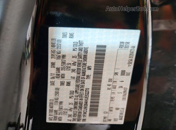1FMCU9G94HUE52270 2017 FORD ESCAPE Black Widok naklejki z numerem VIN