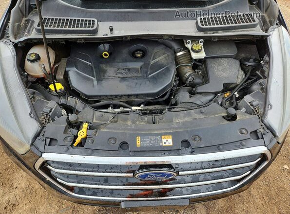 1FMCU9G96HUE31520 2017 FORD ESCAPE Черный Вид задней части салона
