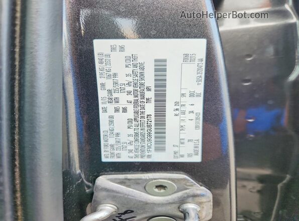 1FMCU9G99GUB72178 2016 FORD ESCAPE Charcoal Вид наклейки з VIN-кодом