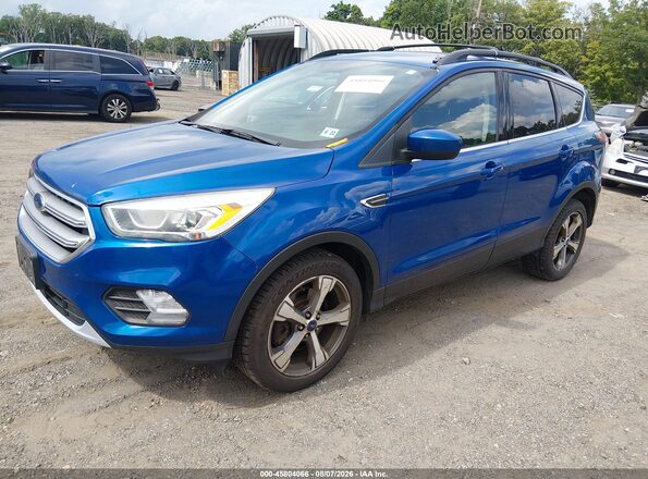 1FMCU9GD0HUA07951 2017 FORD ESCAPE Blue Передня ліва чверть