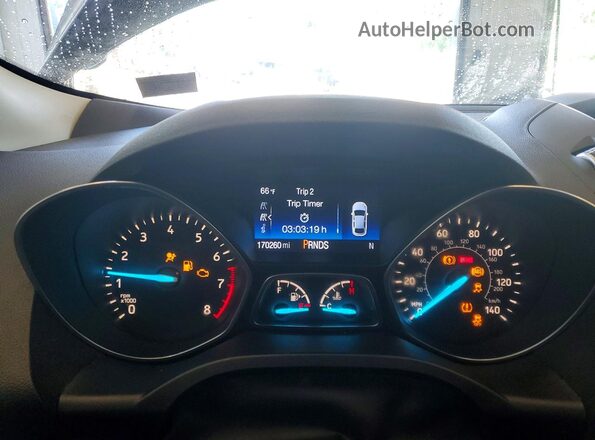 1FMCU9GD0HUC74717 2017 FORD ESCAPE Black Вид щитка приладів