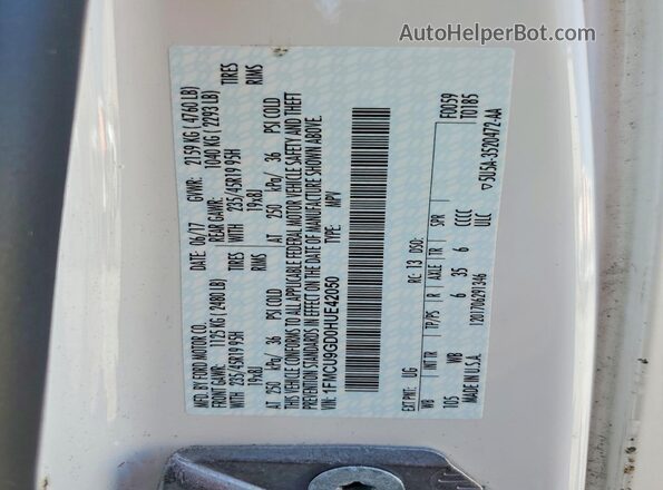 1FMCU9GD0HUE42050 2017 FORD ESCAPE White Սալոնի 360 աստիճան տեսք