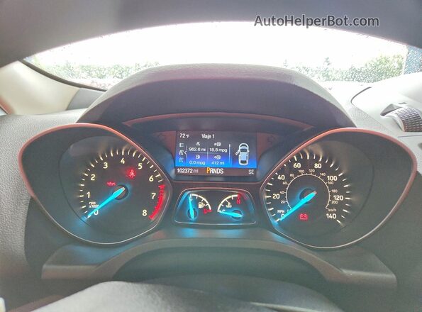 1FMCU9GD0HUE81849 2017 FORD ESCAPE Blue ხელსაწყოთა პანელის ხედი