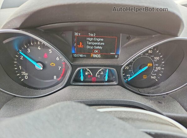 1FMCU9GD0JUB29151 2018 FORD ESCAPE Blue Instrument cluster view