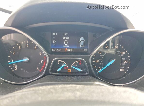 1FMCU9GD0JUB33281 2018 FORD ESCAPE Silver Вид щитка приладів