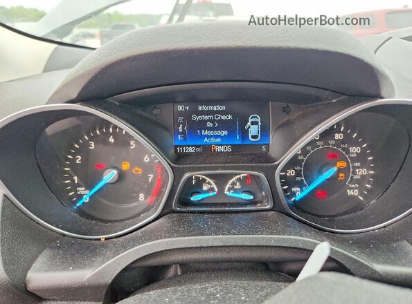 1FMCU9GD0JUB71030 2018 FORD ESCAPE Gray Вид щитка приладів
