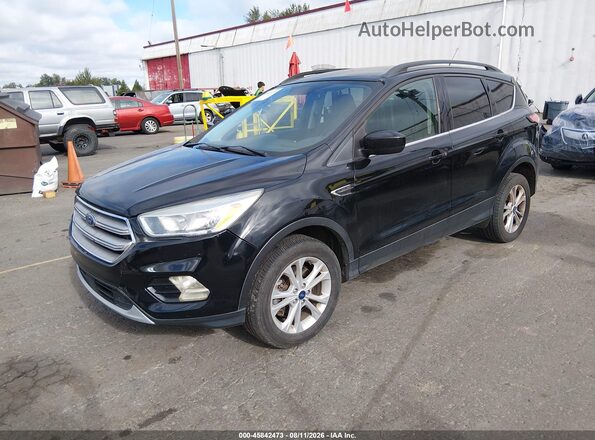 1FMCU9GD0JUC11249 2018 FORD ESCAPE Black Առջևի ձախ երեք քառորդ տեսարան