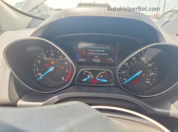 1FMCU9GD0KUA06788 2019 FORD ESCAPE Black Вид щитка приладів