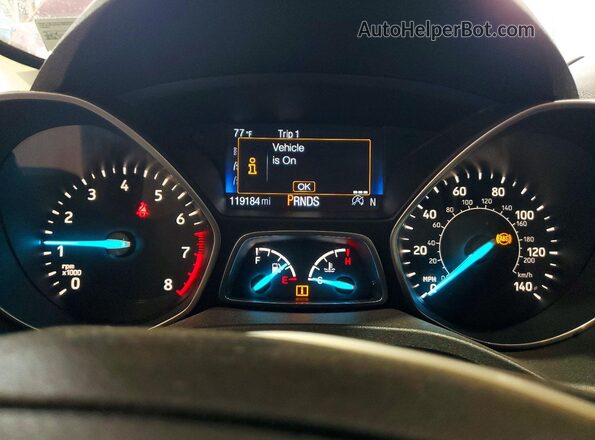 1FMCU9GD0KUA95052 2019 FORD ESCAPE Orange Instrument cluster view