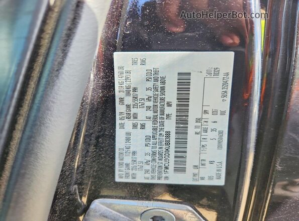 1FMCU9GD0KUB83888 2019 FORD ESCAPE Black Widok naklejki z numerem VIN