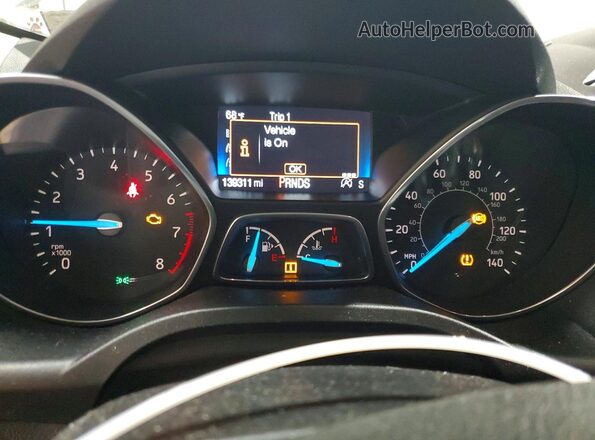 1FMCU9GD0KUB85141 2019 FORD ESCAPE White Widok zestawu wskaźników