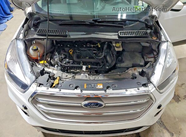 1FMCU9GD0KUB85141 2019 FORD ESCAPE White Widok komory silnika