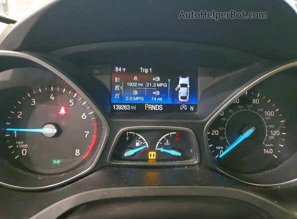 1FMCU9GD1HUA86966 2017 FORD ESCAPE Orange ხელსაწყოთა პანელის ხედი