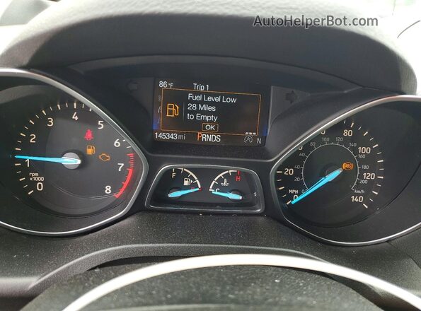 1FMCU9GD1HUC91896 2017 FORD ESCAPE White ხელსაწყოთა პანელის ხედი