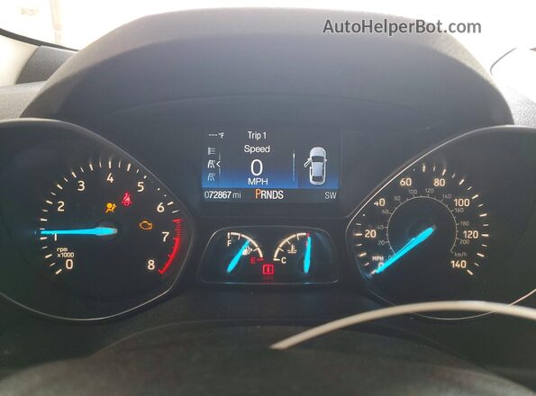 1FMCU9GD1HUD82490 2017 FORD ESCAPE Blue Instrument cluster view