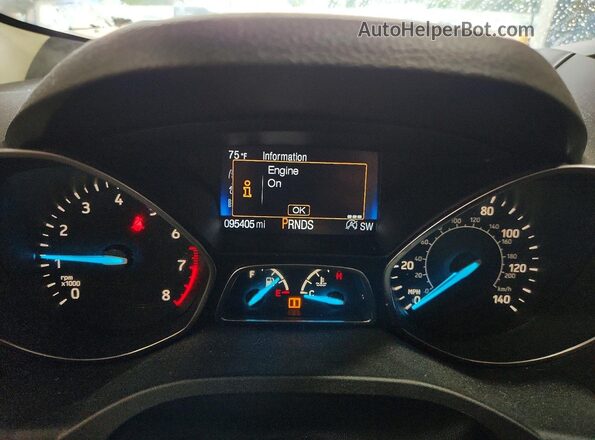 1FMCU9GD1HUD99242 2017 FORD ESCAPE Silver Սարքավորումների վահանակի տեսք